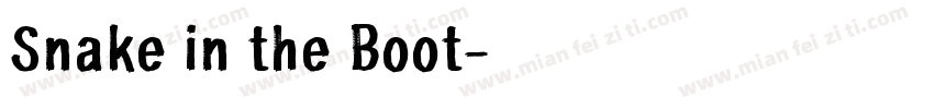 Snake in the Boot字体转换